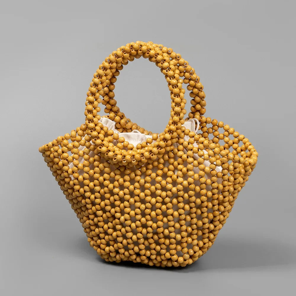 Bolsa de Contas de Madeira Bouti - Loja Palhanna