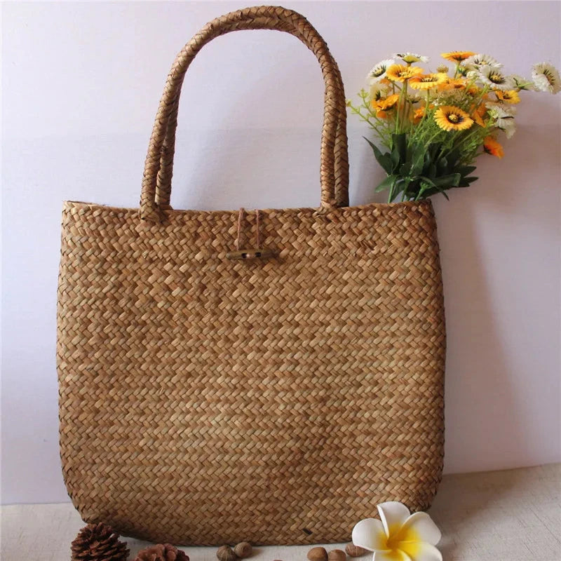 Bolsa de Palha Grande Elonte - Loja Palhanna