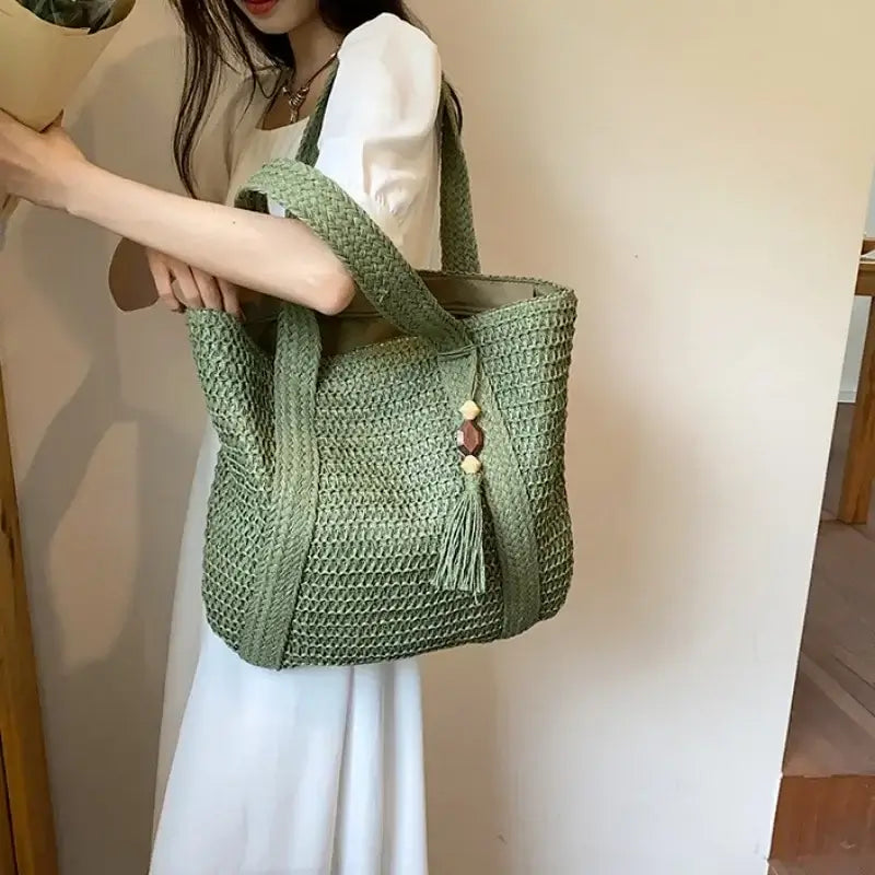 Bolsa de Ombro Quadrada Verde - Loja Palhanna