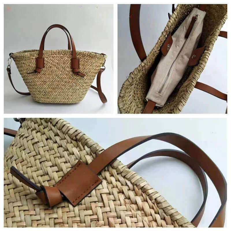 Bolsa de Palha Praia Balde Tendência Verão - Loja Palhanna