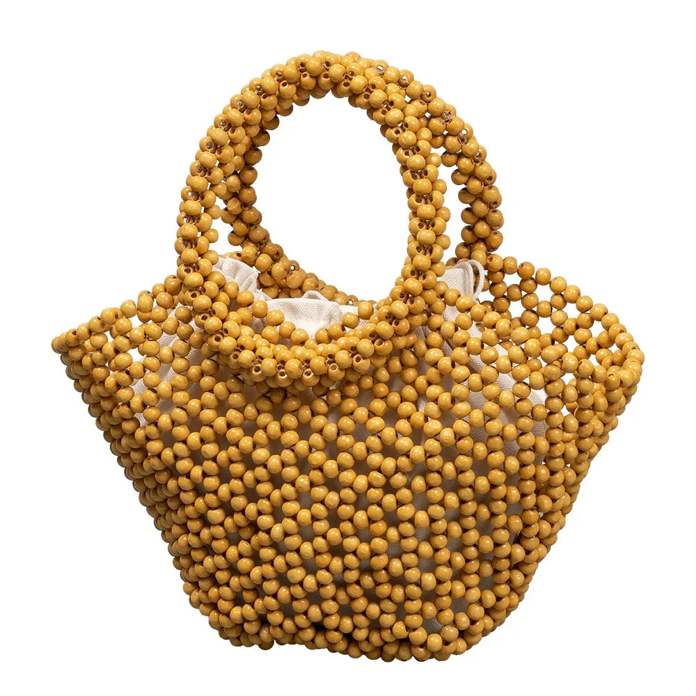 Bolsa de Contas de Madeira Bouti - Loja Palhanna