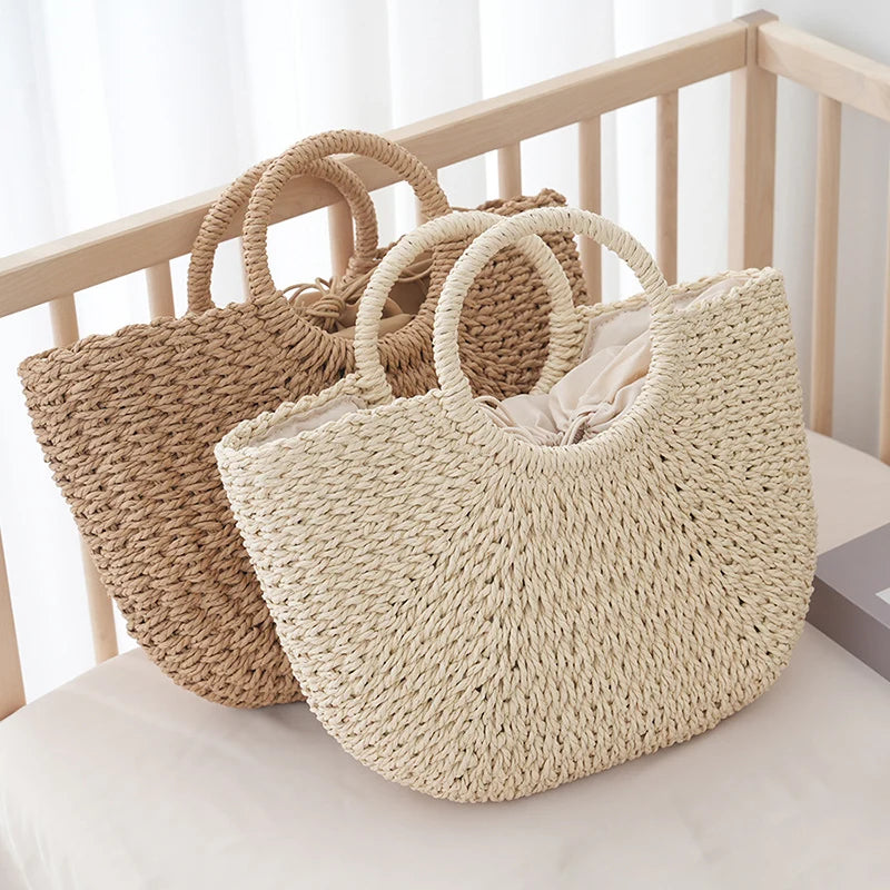 Bolsa de Palha Artesanal Meia Lua - Loja Palhanna