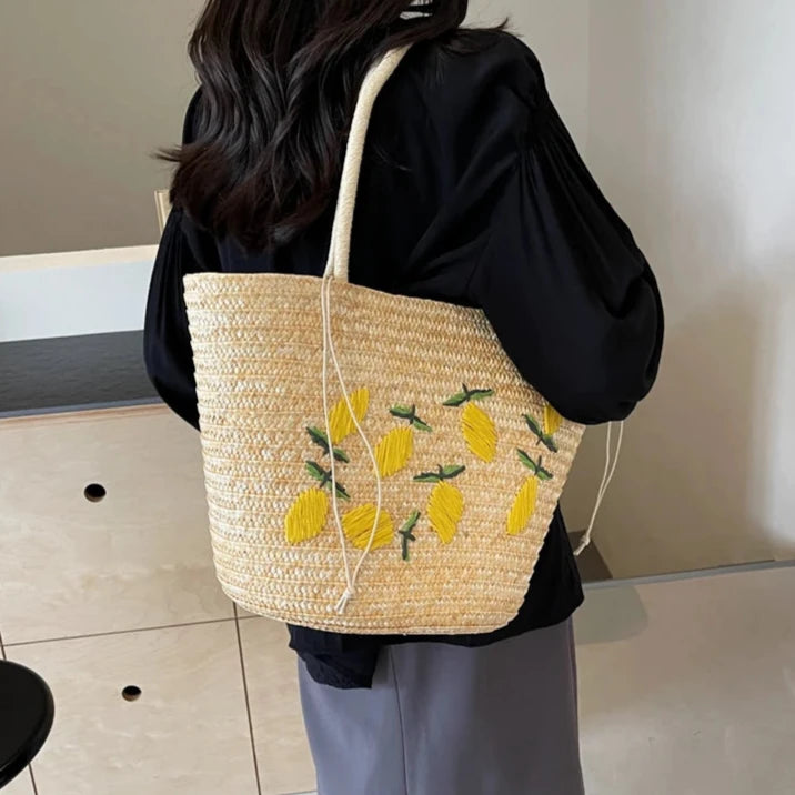 Bolsa de Palha Limon - Loja Palhanna