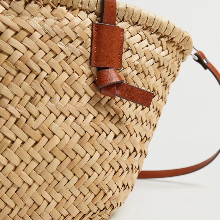 Bolsa de Palha Praia Balde Tendência Verão - Loja Palhanna