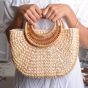 Bolsa de Palha Rattan Trançado - Sagrado Tesouro