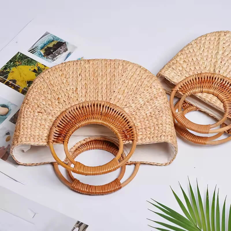Bolsa de Palha Rattan Trançado - Sagrado Tesouro