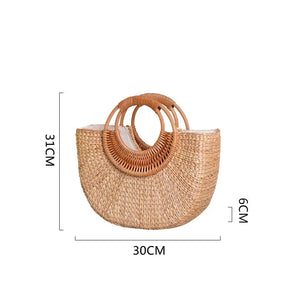 Bolsa de Palha Rattan Trançado - Sagrado Tesouro