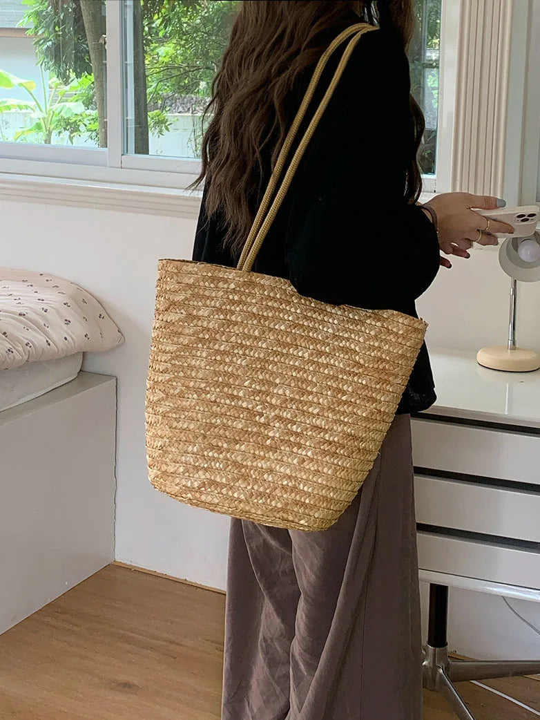 Bolsa de Palha com Alça Grande - Loja Palhanna