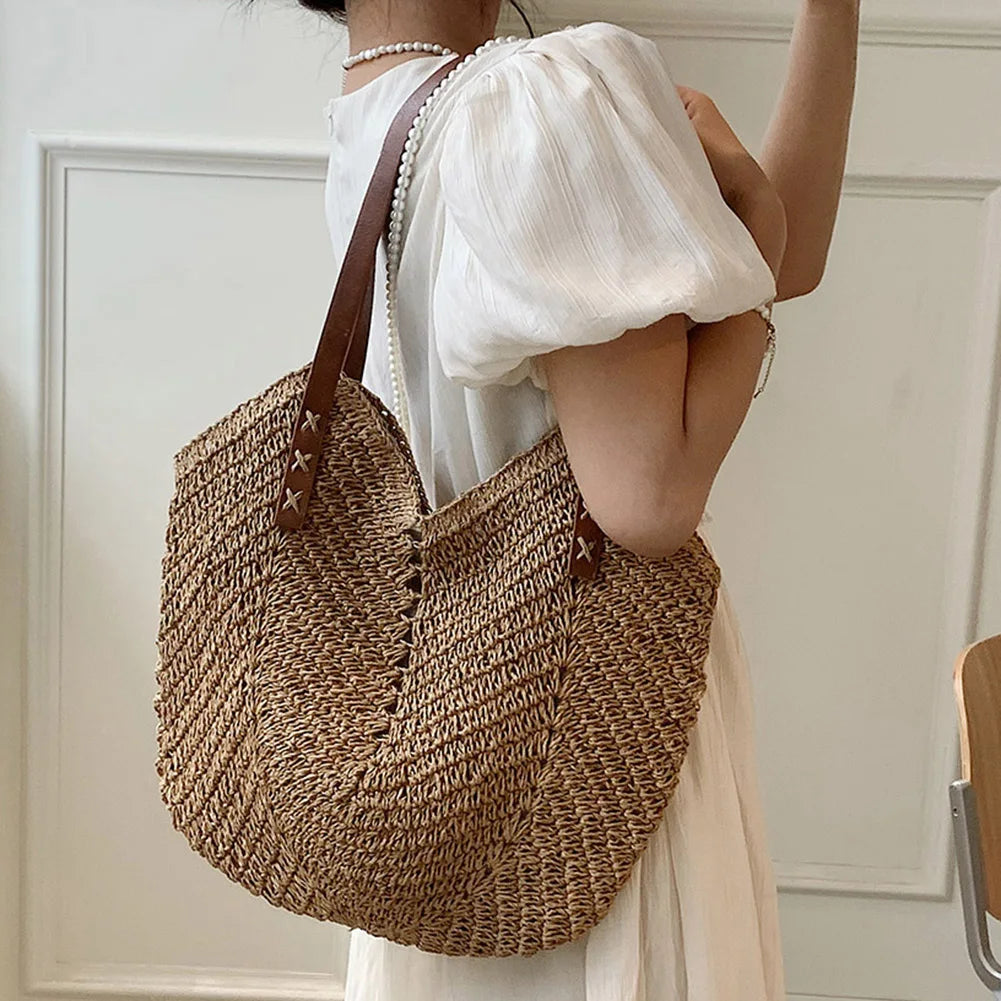 Bolsa de Palha com Alça Melita - Loja Palhanna
