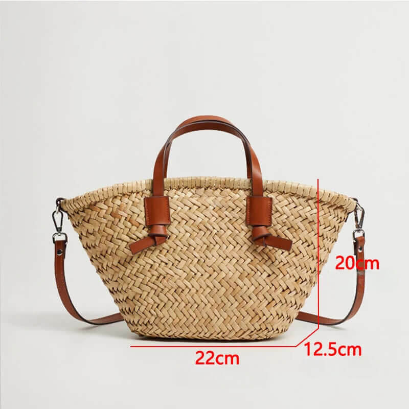 Bolsa de Palhad Pequena Praia Balde Tendência Verão - Loja Palhanna